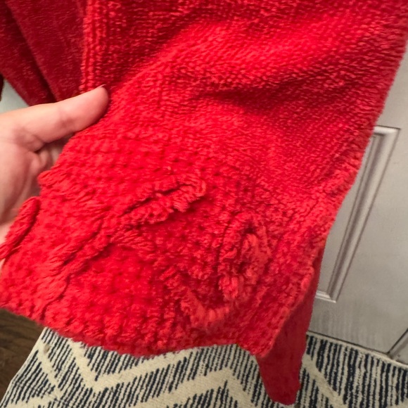 Red Chenille Zip House Coat - Picture 7 of 11